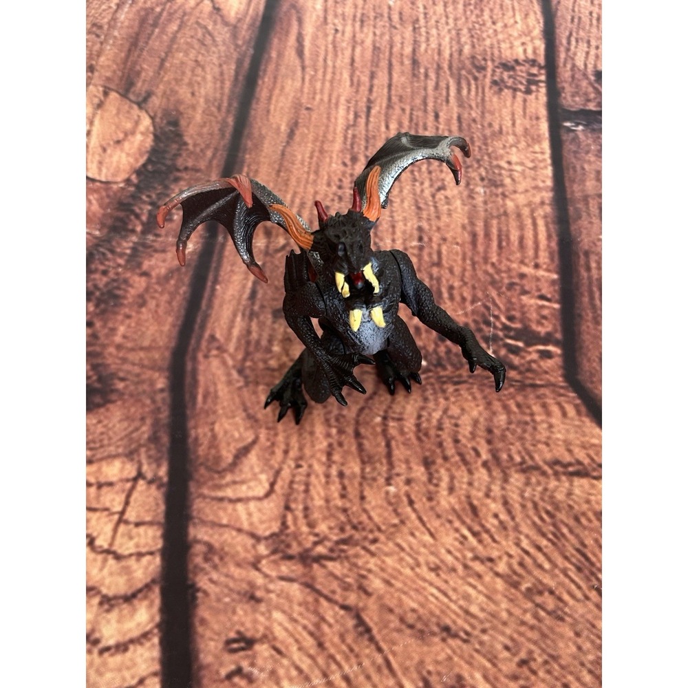 Medieval Fantasy Mythical Black Dragon Articulated Figure 5" Collectible - Picture 6 of 7